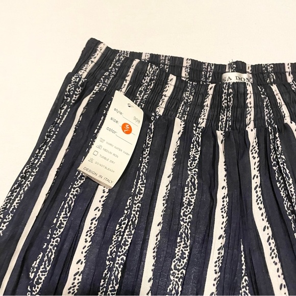 Casa Donna Striped Wide Leg Pants Womens Size M/L - Picture 6 of 15